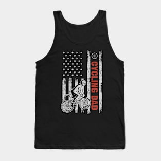 Cycling Dad American Flag Father's Day 4th Of July Gift Tank Top